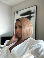 BLONDE 12" BOB CLOSURE WIG