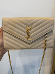 YSL Gold Chain Envelope Bag