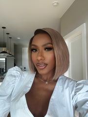 BLONDE 12" BOB CLOSURE WIG